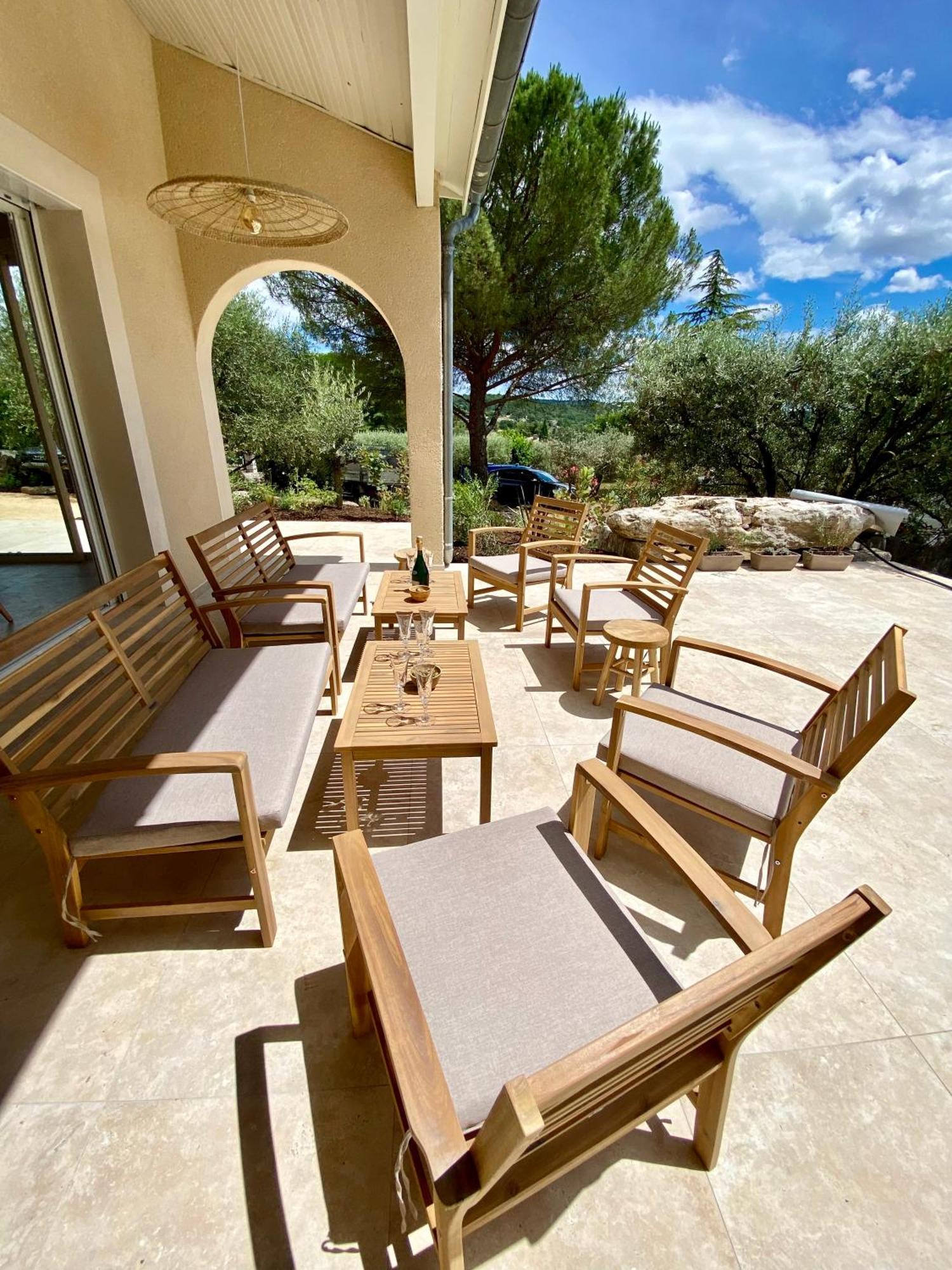 Maison Pour 12P, Piscine A Debordement Chauffee D'Avril A Octobre Inclus Ruoms Εξωτερικό φωτογραφία