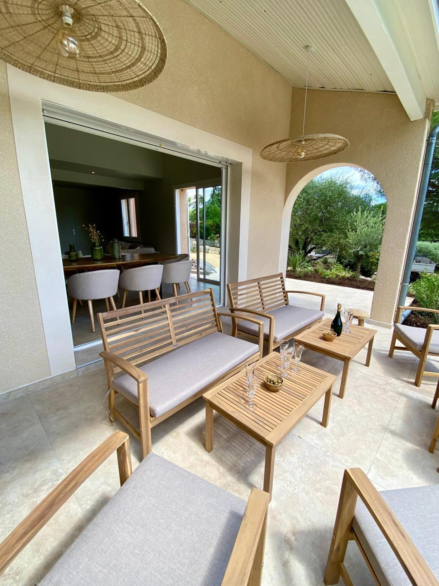 Maison Pour 12P, Piscine A Debordement Chauffee D'Avril A Octobre Inclus Ruoms Εξωτερικό φωτογραφία