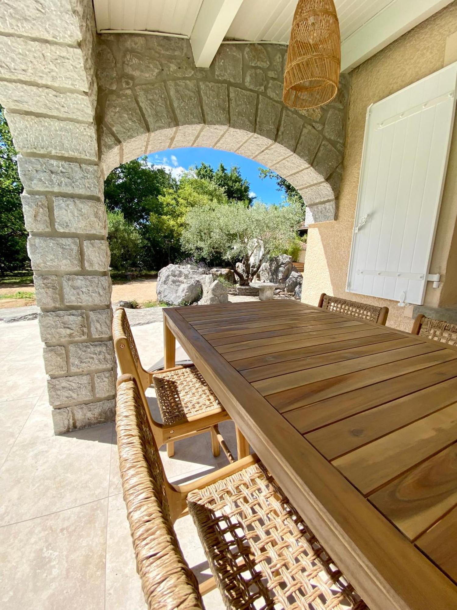 Maison Pour 12P, Piscine A Debordement Chauffee D'Avril A Octobre Inclus Ruoms Εξωτερικό φωτογραφία